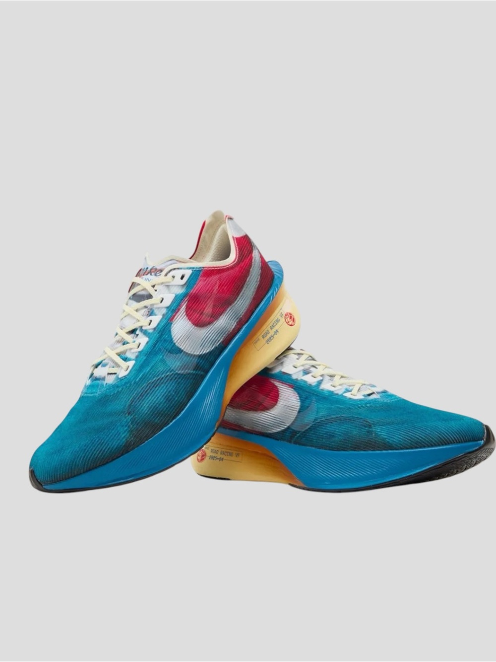 Nike - Vaporfly 4 Multi-Color / Mountain Blue / Fire Red / Clear Running Shoes